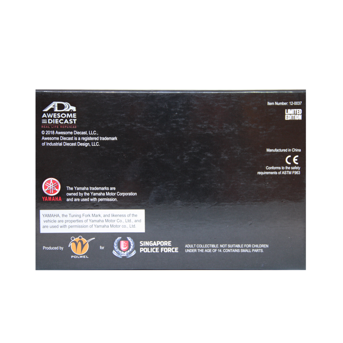 1:12 TP Patrol Motorcycle Diecast Collectible