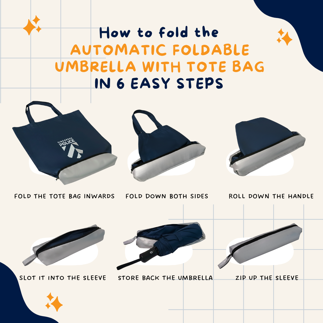 Automatic Foldable Umbrella with Tote Bag