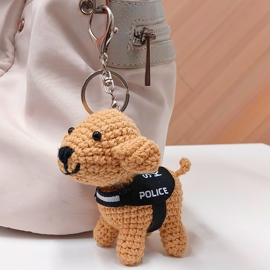 K-9 Labrador Retriever Crochet Keychain