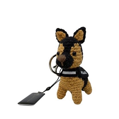 K-9 Belgian Malinois Crochet Keychain