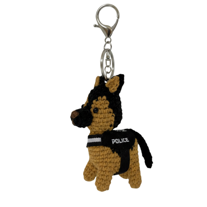 K-9 Belgian Malinois Crochet Keychain