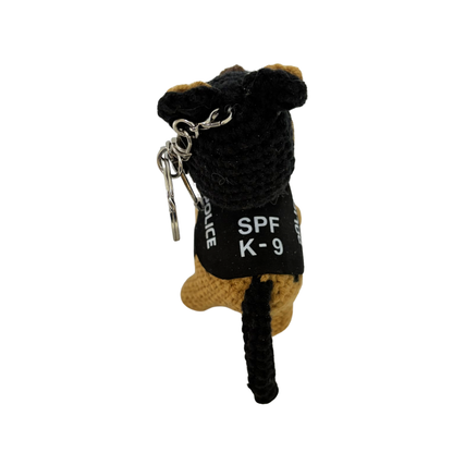 K-9 Belgian Malinois Crochet Keychain