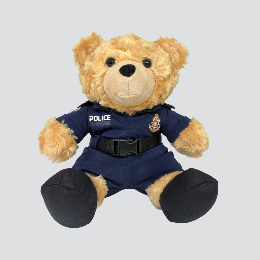 Teddy Bear in Police Coast Guard Uniform