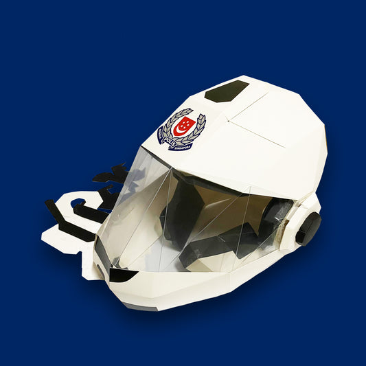 DIY Traffic Police Helmet 3D Paper Mask