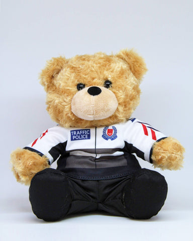 Teddy Bear in Traffic Police Riding Jacket